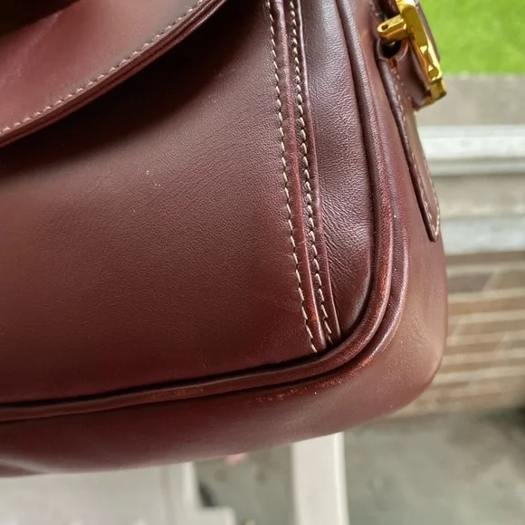 AUTHENTIC Cartier Burgundy CROSSBODY BAG With WALLET - Picture 6 of 16